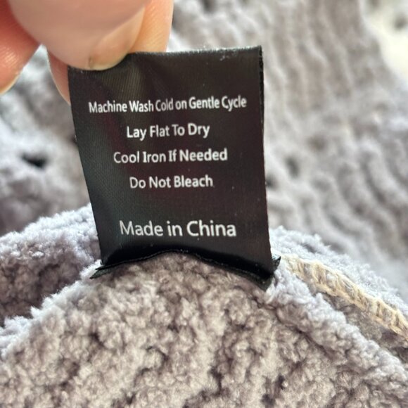 Pol Color Pop Womens Chunky Knit Striped Sweater Chenille Oversized Large 19231 - Picture 8 of 11